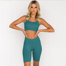 Load image into Gallery viewer, Seamless Sport Set Women Bra And Short Pants Sportswear 2 Piece Workout Outfit Active Fitness Suit Yoga Gym Sets Gym Clothes