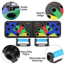 Load image into Gallery viewer, Foldable Push Up Board for Home Gym 9 in 1