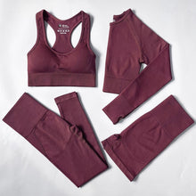 Load image into Gallery viewer, 2/3/4PCS Seamless Women Yoga Set Workout Sportswear Gym Clothes Fitness Long Sleeve Crop Top High Waist Leggings Sports Suit
