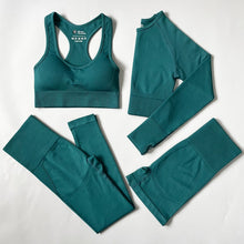 Load image into Gallery viewer, 2/3/4PCS Seamless Women Yoga Set Workout Sportswear Gym Clothes Fitness Long Sleeve Crop Top High Waist Leggings Sports Suit
