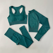 Load image into Gallery viewer, 2/3/4PCS Seamless Women Yoga Set Workout Sportswear Gym Clothes Fitness Long Sleeve Crop Top High Waist Leggings Sports Suit
