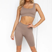 Load image into Gallery viewer, Seamless Sport Set Women Bra And Short Pants Sportswear 2 Piece Workout Outfit Active Fitness Suit Yoga Gym Sets Gym Clothes
