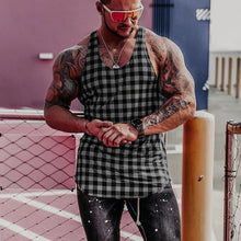 Load image into Gallery viewer, Tank Top for Men Lace Hollow Out Sleeveless Shirts Summer Mens Clothing Slim Fit Gym Clothes Workout Solid Color Vest Tops 2022
