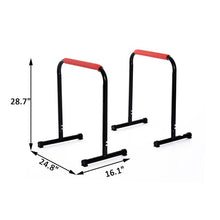 Load image into Gallery viewer, Soozier Dip Bar Stand Handle Pull Gym Bar Workout Training Exercise
